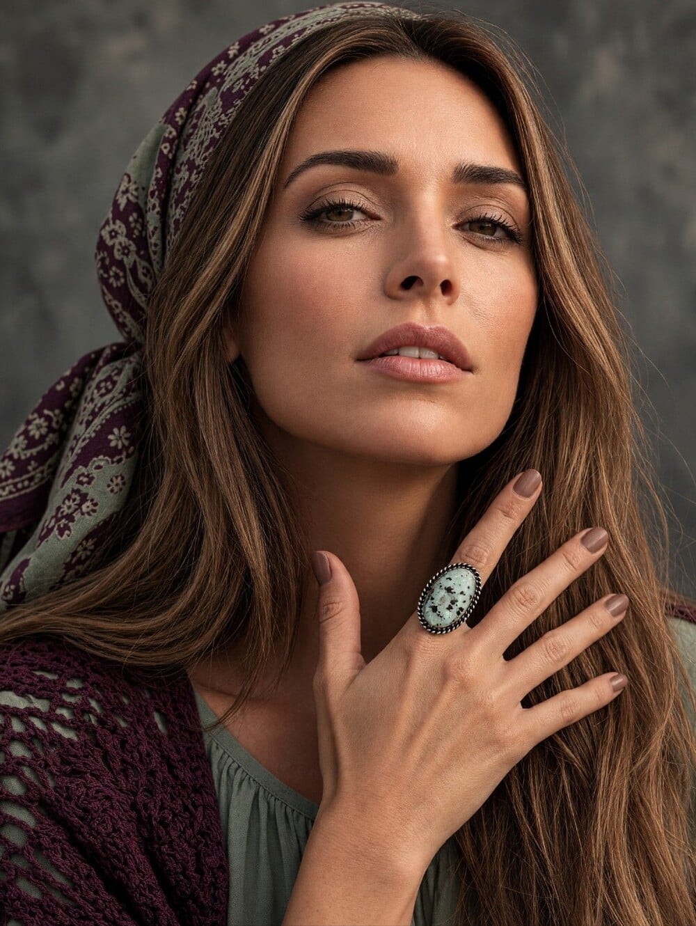 Kiwi Jasper Oval Ring Twisted Rope Bezel Artisan 925 Sterling Silver Boho Chic - NeoKira Unlimited
