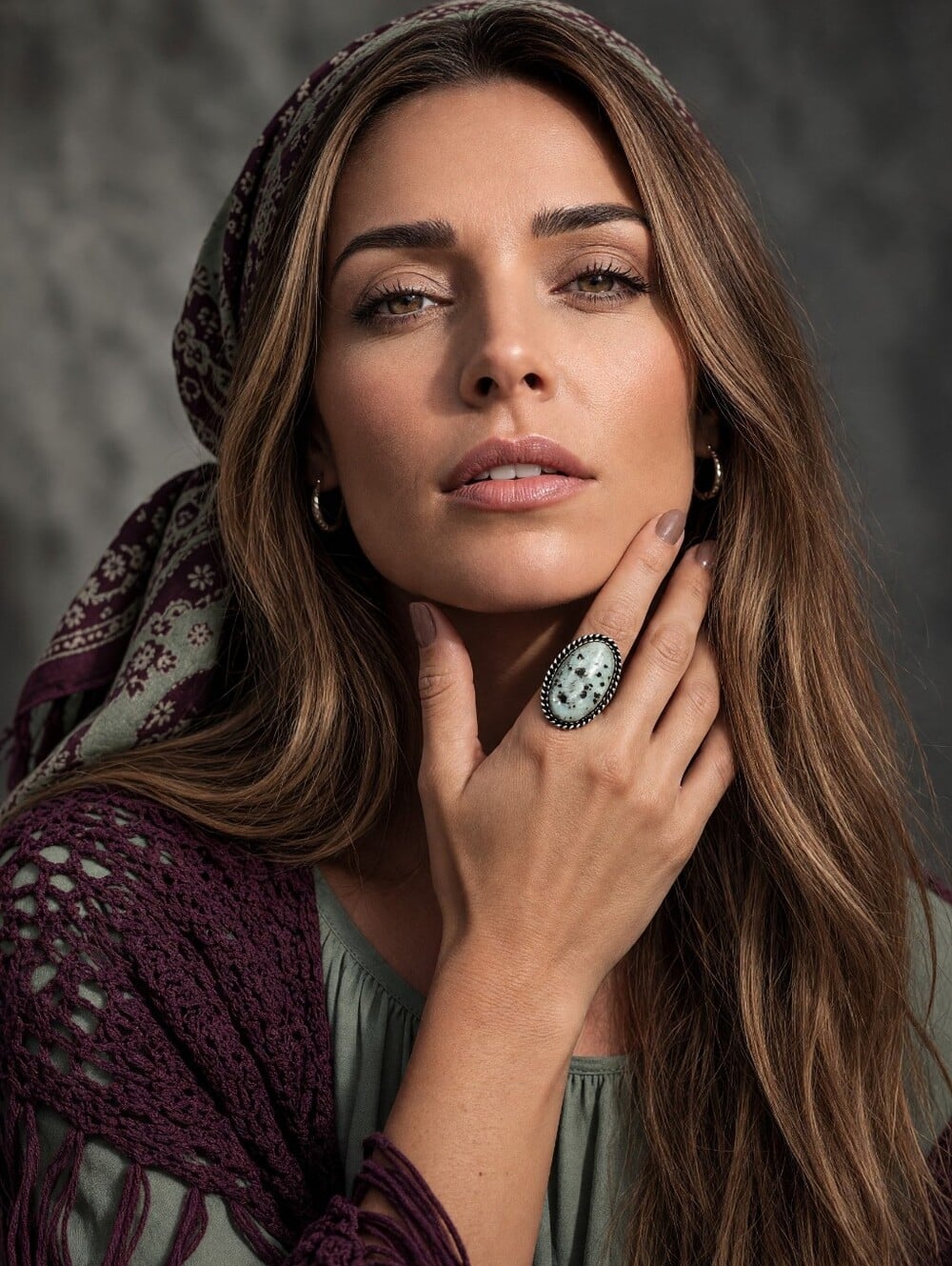 Kiwi Jasper Oval Ring Twisted Rope Bezel Artisan 925 Sterling Silver Boho Chic - NeoKira Unlimited