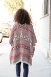 Indie Folk Style Multi Pattern Ruana Ponchos Leto Collection   