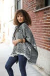 Indie Folk Style Multi Pattern Ruana Ponchos Leto Collection   