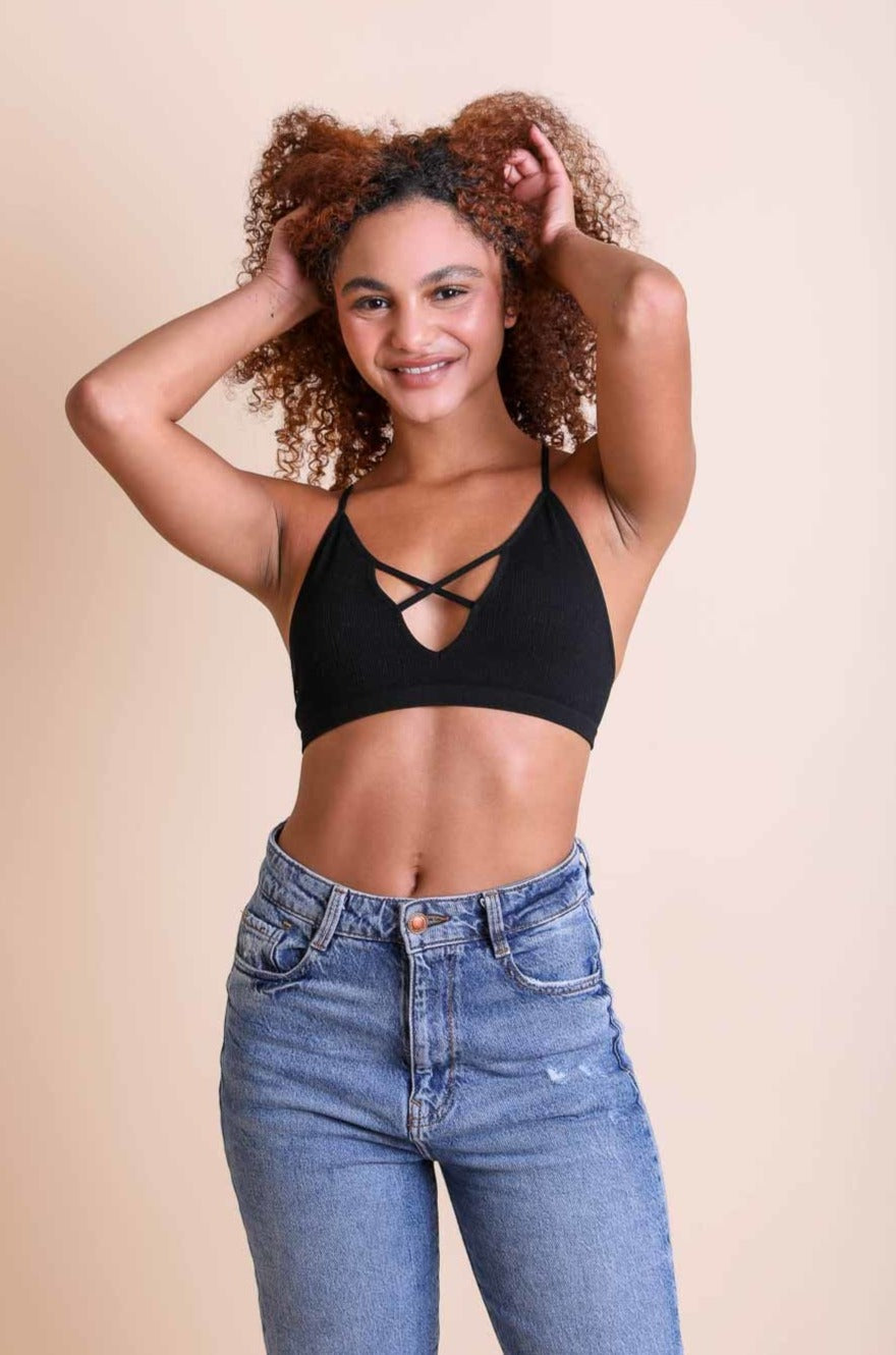 Kali Cross Plunge Bralette - NeoKira Unlimited