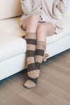 Knee High Striped Pom Socks Socks Leto Collection   