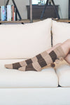 Knee High Striped Pom Socks Socks Leto Collection   