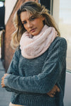 Knit Infinity Scarf Scarves Leto Collection Light Pink  