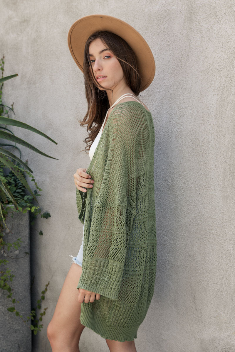 Knit Netted Cardigan - NeoKira Unlimited