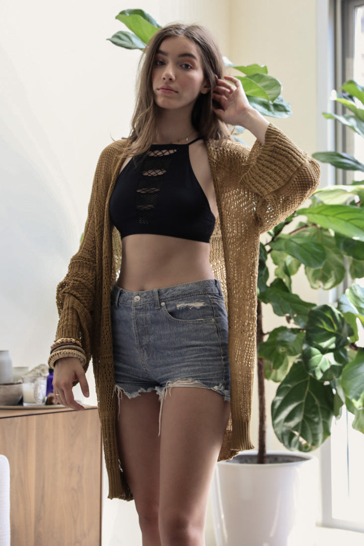 Knit Netted Cardigan - NeoKira Unlimited
