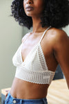 Lace Boho Racerback Bralette Bralette Leto Collection Small Ivory 