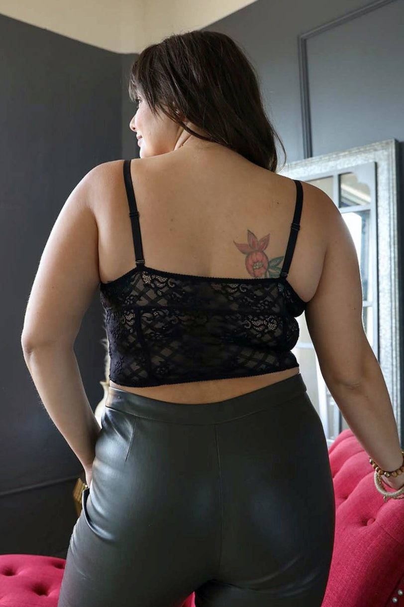 Lace Longline Corset Bralette Plus - NeoKira Unlimited