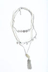 Layered Chain Jade Necklace Necklaces Leto Collection   