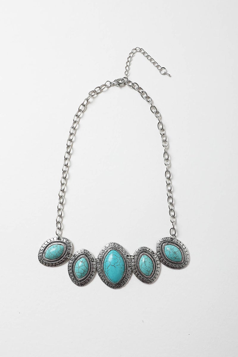 Leaflet Turquoise Necklace Necklaces Leto Collection   