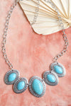 Leaflet Turquoise Necklace Necklaces Leto Collection   