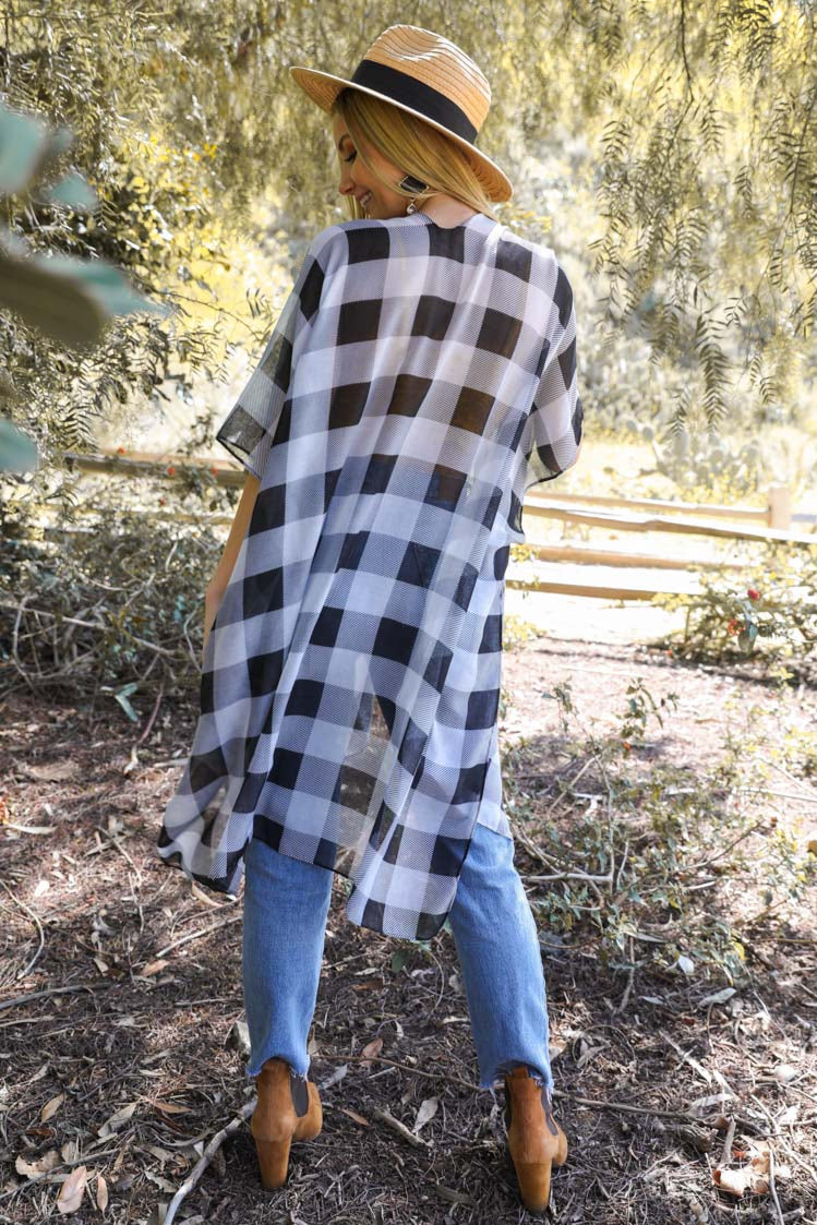 Lightweight Buffalo Check Kimono - NeoKira Unlimited