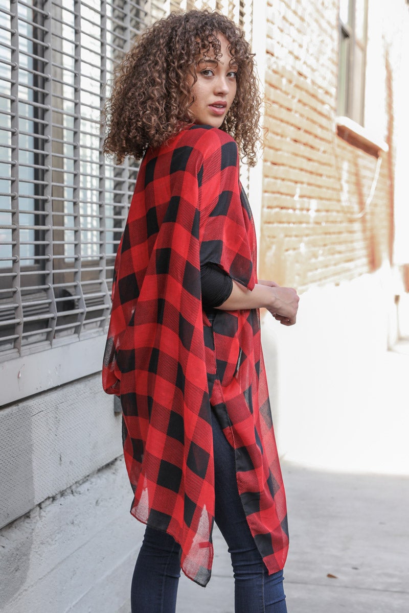 Lightweight Buffalo Check Kimono - NeoKira Unlimited