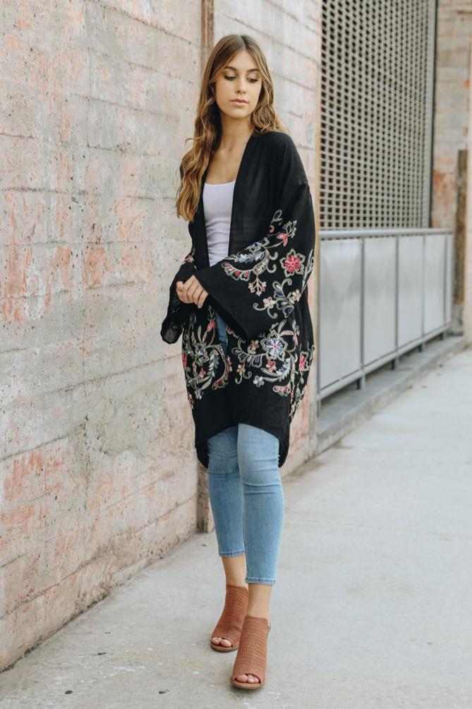 Long Sheer Floral Kimono – Graceful and Lightweight - NeoKira Unlimited