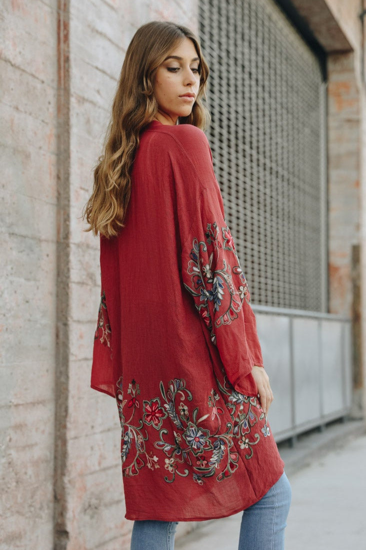 Long Sheer Floral Kimono – Graceful and Lightweight - NeoKira Unlimited