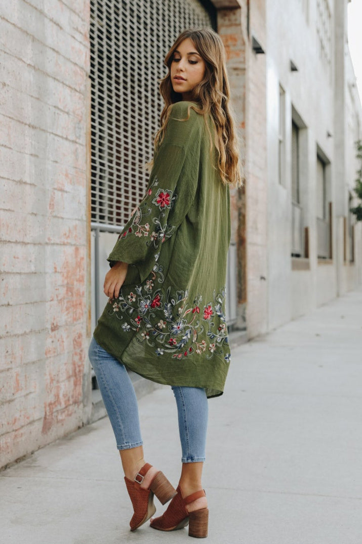 Long Sheer Floral Kimono – Graceful and Lightweight - NeoKira Unlimited