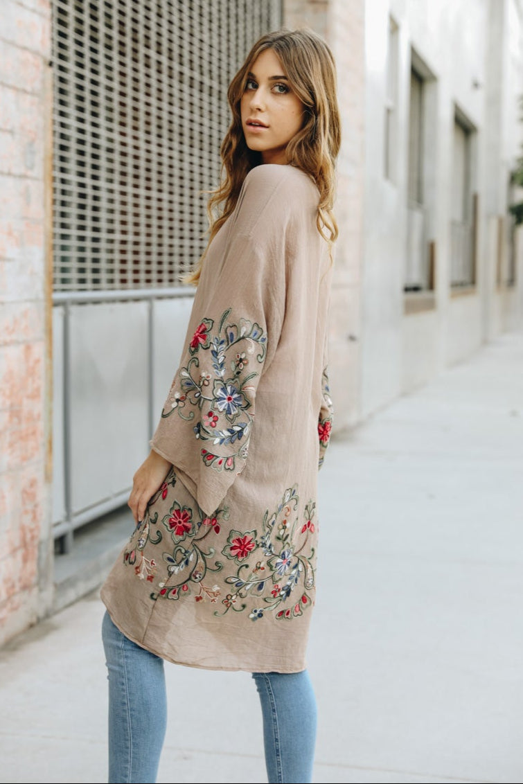 Long Sheer Floral Kimono – Graceful and Lightweight - NeoKira Unlimited