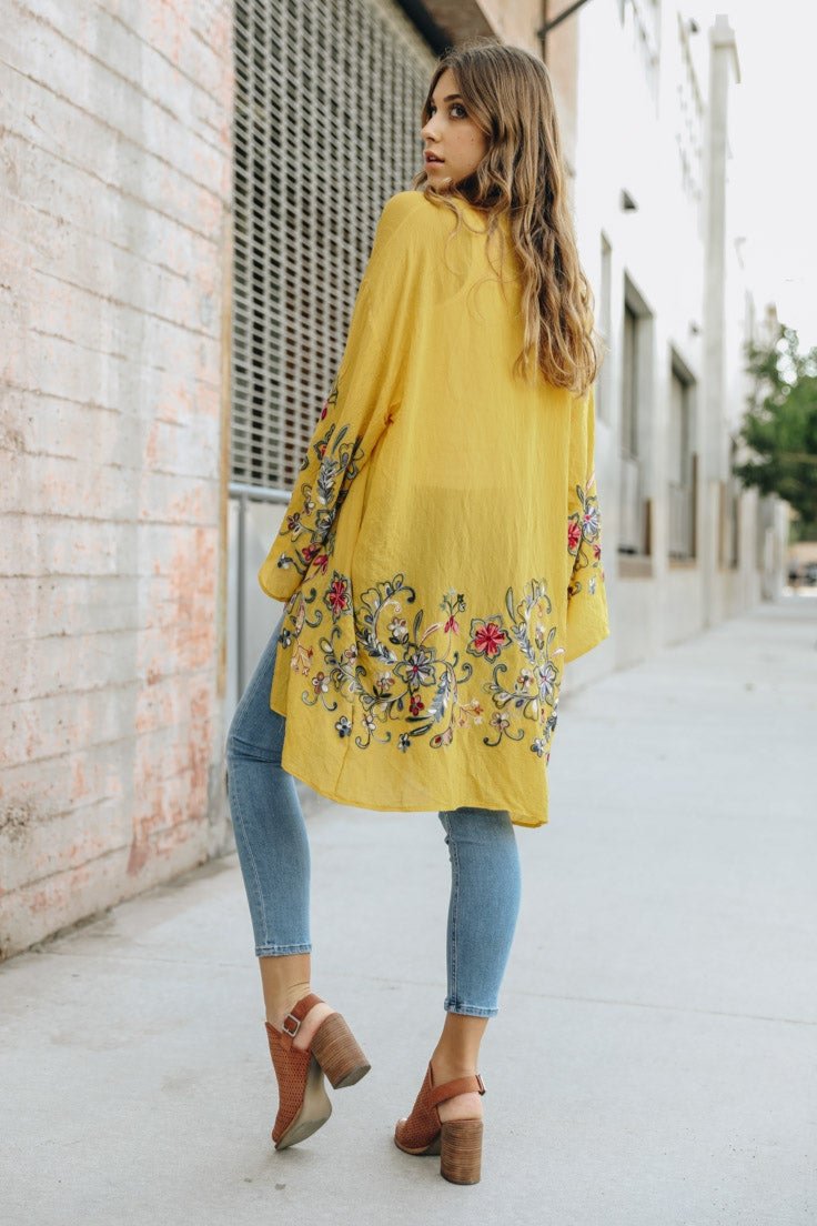 Long Sheer Floral Kimono – Graceful and Lightweight - NeoKira Unlimited