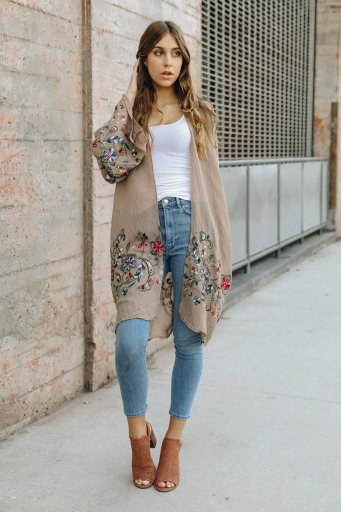 Long Sheer Floral Kimono – Graceful and Lightweight - NeoKira Unlimited