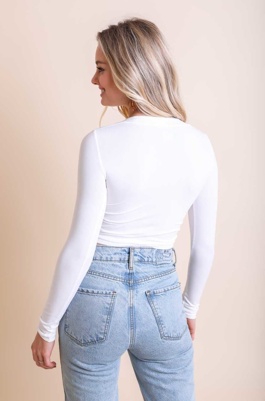 Long Sleeve Fitted Crop Top - NeoKira Unlimited