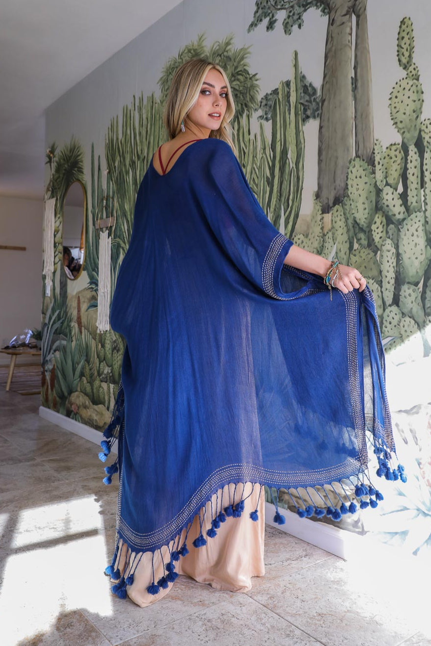 Longline Tassel Border Kimono – Chic & Breezy - NeoKira Unlimited