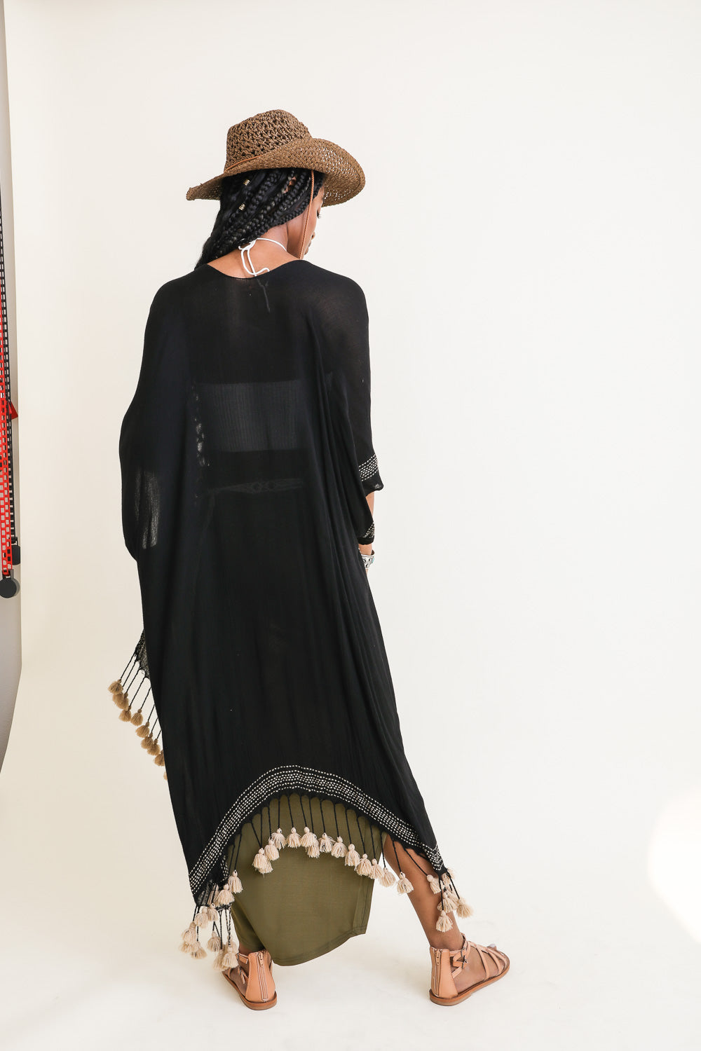 Longline Tassel Border Kimono – Chic & Breezy - NeoKira Unlimited