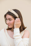 Lurex Basketwoven Top Knot Headband Headbands Leto Collection   