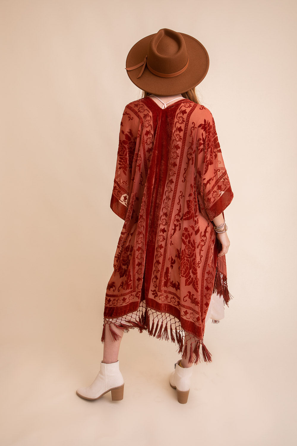 Lush Velvet Mesh Tapestry Kimono - NeoKira Unlimited