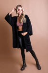 Luxe Mohair Knit Cardigan Cardigan Leto Collection Black  