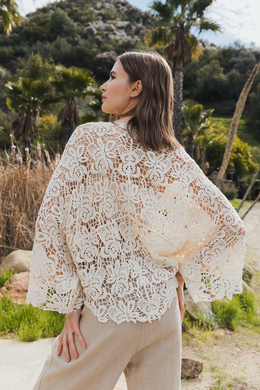 Magnolia Lace Tie Front Cover Up - NeoKira Unlimited