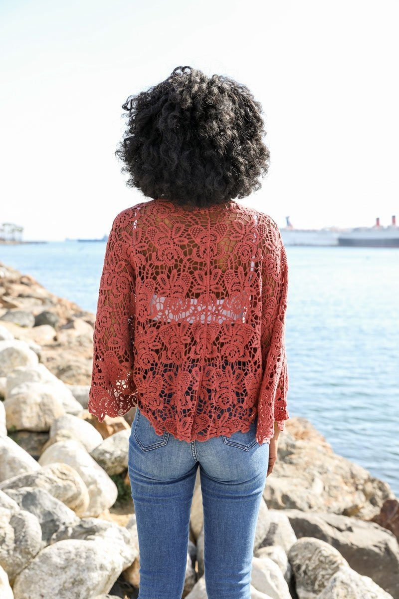 Magnolia Lace Tie Front Cover Up - NeoKira Unlimited
