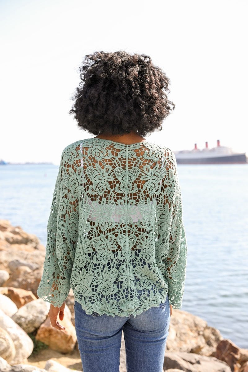Magnolia Lace Tie Front Cover Up - NeoKira Unlimited