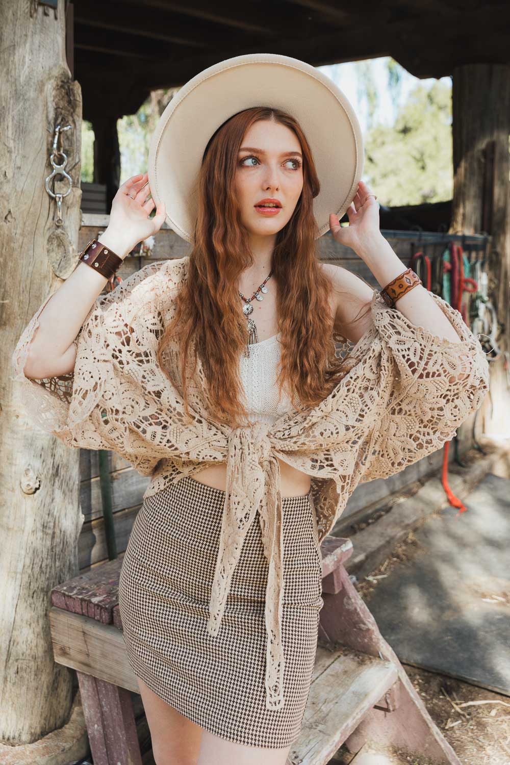 Magnolia Lace Tie Front Cover Up - NeoKira Unlimited