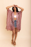 Mandala Tassel Kimono Kimono Leto Collection One Size Rose 