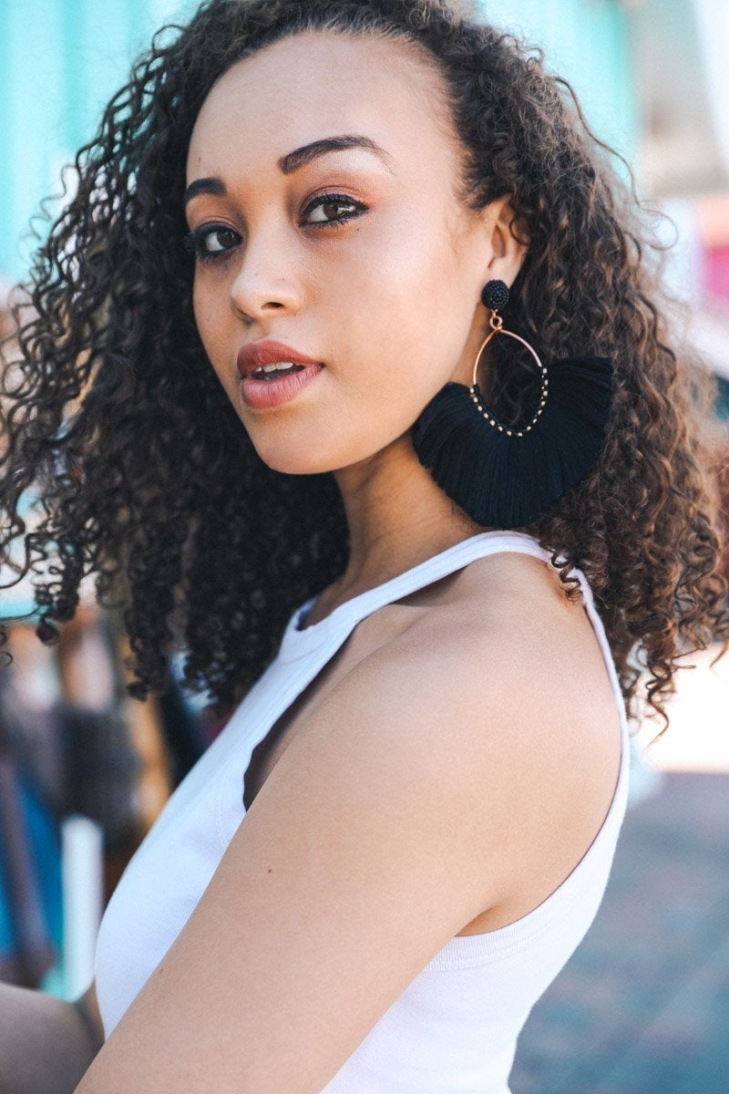 Marquise Hoop & Fan Earrings - NeoKira Unlimited