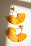 Marquise Hoop & Fan Earrings Earrings Leto Collection Mustard  