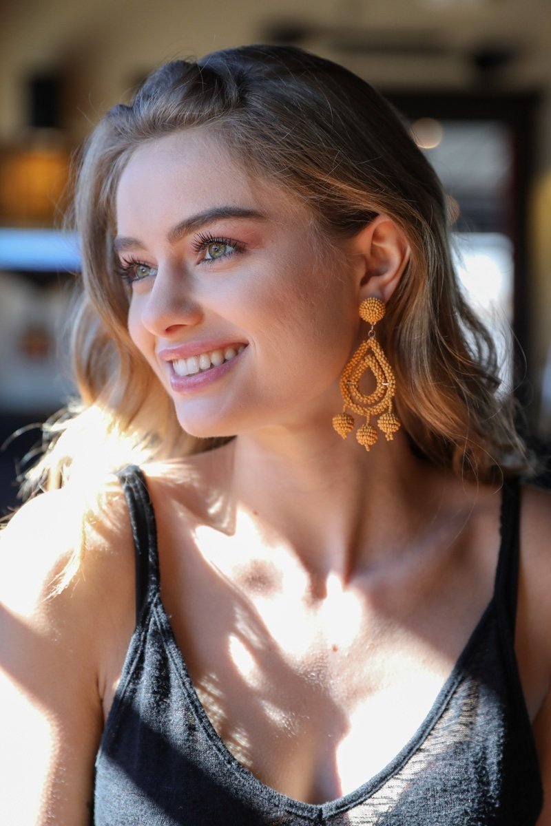 Micro Bead Dangle Earrings - NeoKira Unlimited