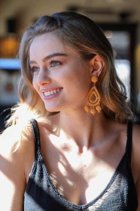 Micro Bead Dangle Earrings - NeoKira Unlimited