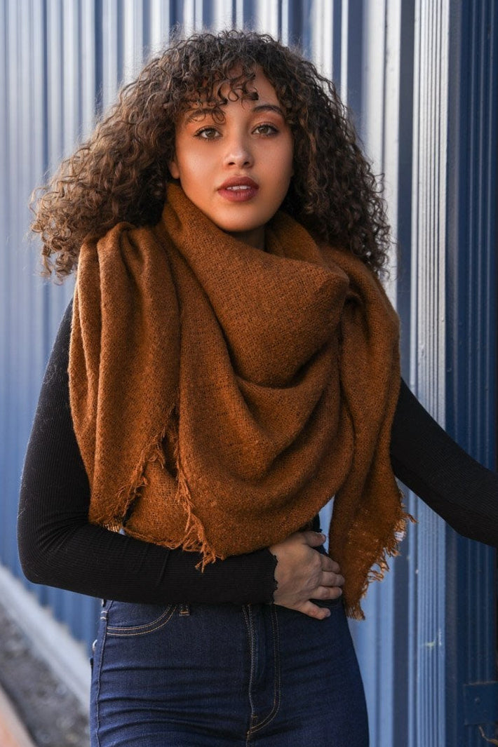 Mohair Square Blanket Scarf - NeoKira Unlimited