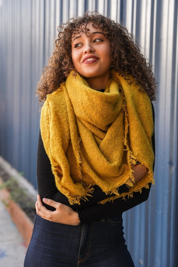 Mohair Square Blanket Scarf - NeoKira Unlimited