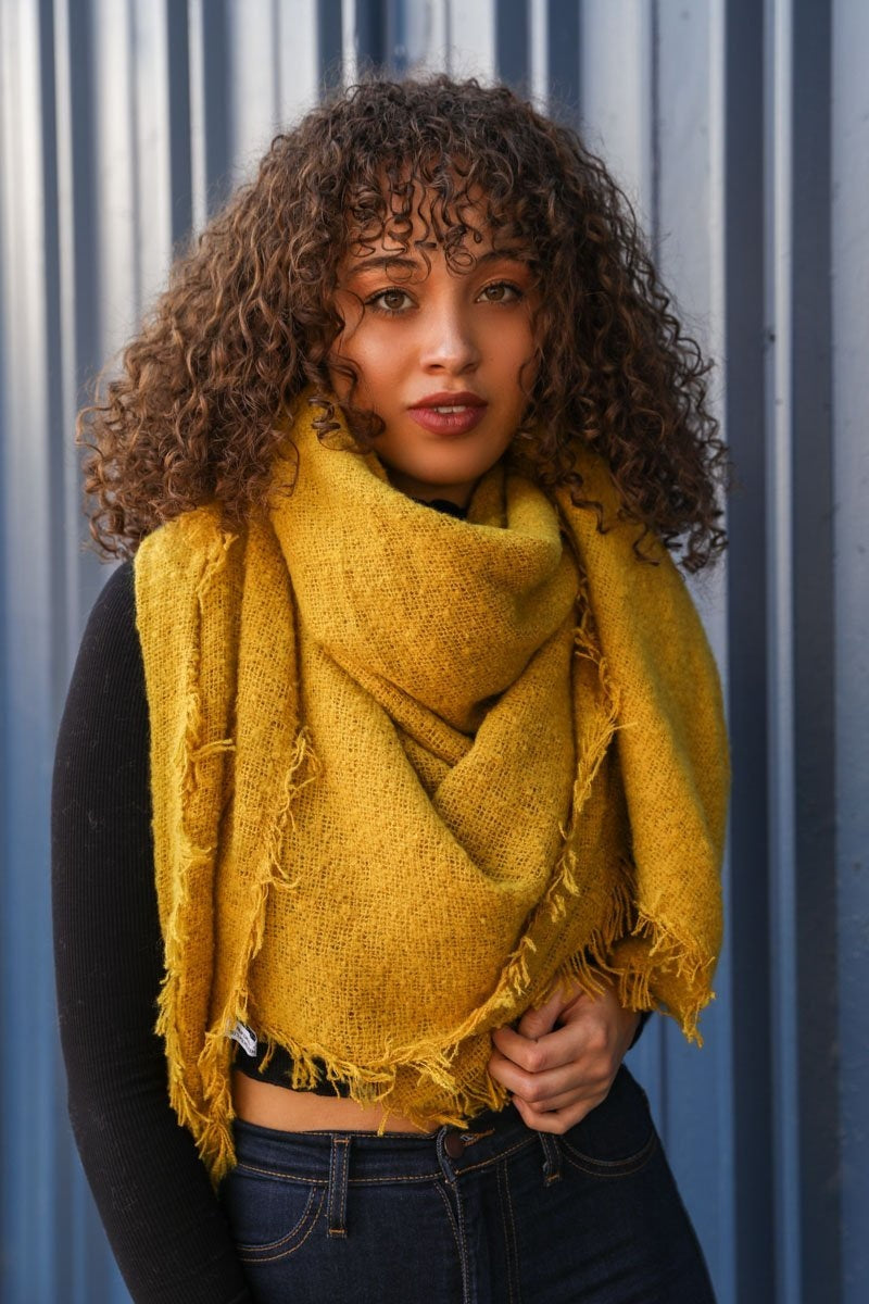 Mohair Square Blanket Scarf - NeoKira Unlimited