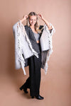 Mohair Striped Ruana Ponchos Leto Collection   