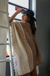 Mohair Striped Ruana Ponchos Leto Collection   