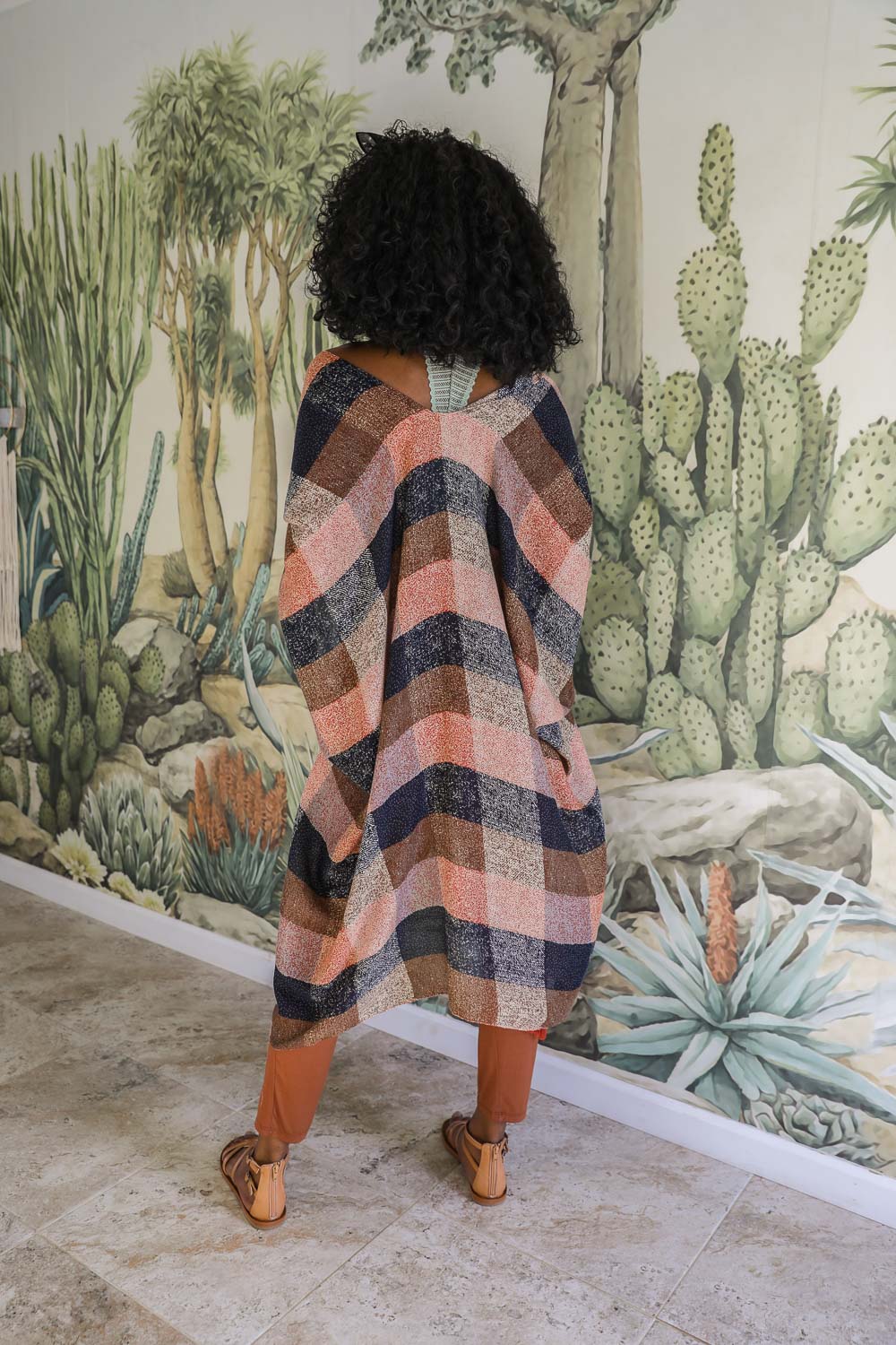 Multi-color Buffalo Checkered Kimono - NeoKira Unlimited