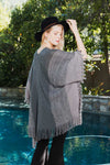 Multi Colored Ruana w/ Cinched Armholes Ponchos Leto Collection   