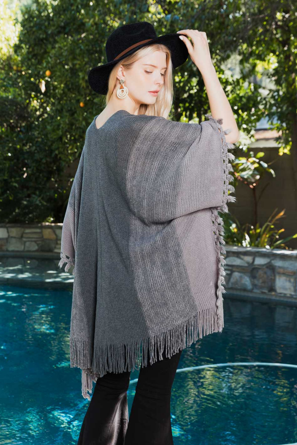 Multi Colored Ruana w/ Cinched Armholes - NeoKira Unlimited