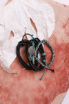 Multi-wrap Leather Braid Bead Bracelet Bracelets Leto Collection   