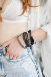 Multi-wrap Leather Braid Bead Bracelet Bracelets Leto Collection   