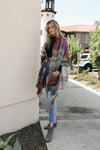 Multicolor Plaid Pocket Ruana Ponchos Leto Collection   