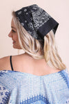 Muted Color Bandana Bandanas Leto Collection Black  